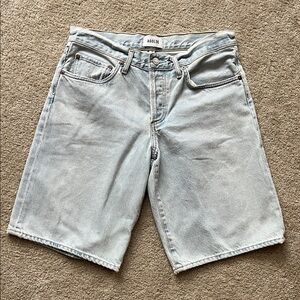 AGOLDE light wash rigid denim low rise short - NEVER WORN